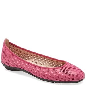 Hispanitas Cheryl Fuschia Leather Ballet Flats, Size 9,5
